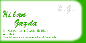 milan gazda business card